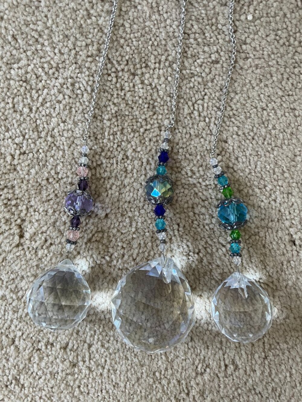 Three Crystal Charms